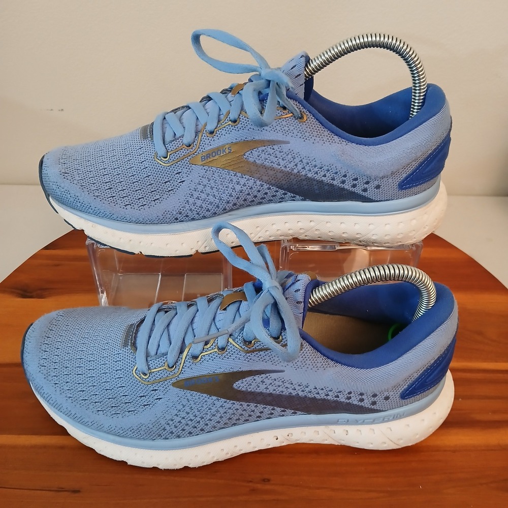 Brooks Glycerin 18 Womens 9 Medium B Blue‎ Running Shoes Sneakers 1203171B470